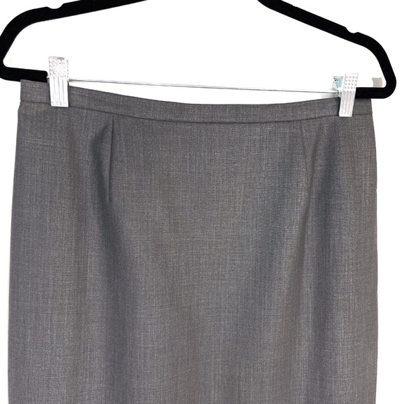 Calvin Klein Women’s Size 10 Smoke Gray Solid Knee Length Career Pencil Skirt - Picture 2 of 10